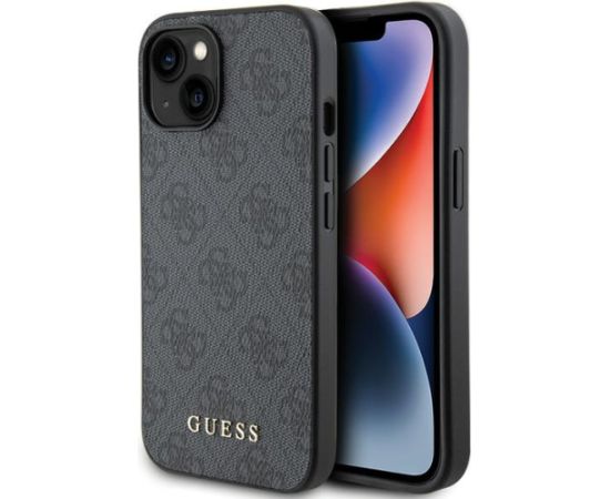 Guess PU 4G Metal Logo Case Aizsargapvalks Priekš Apple iPhone 15 Pro Max Neoriģinālie Maciņi