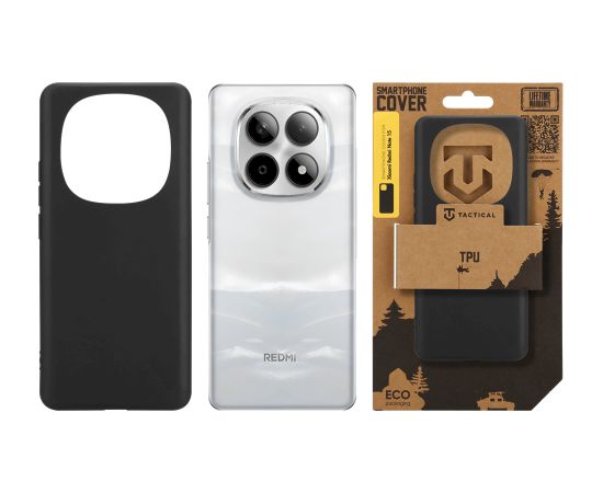 Tactical TPU Cover Aizsargapvalks priekš Xiaomi Redmi Note 15 5G / melns Neoriģinālie Maciņi