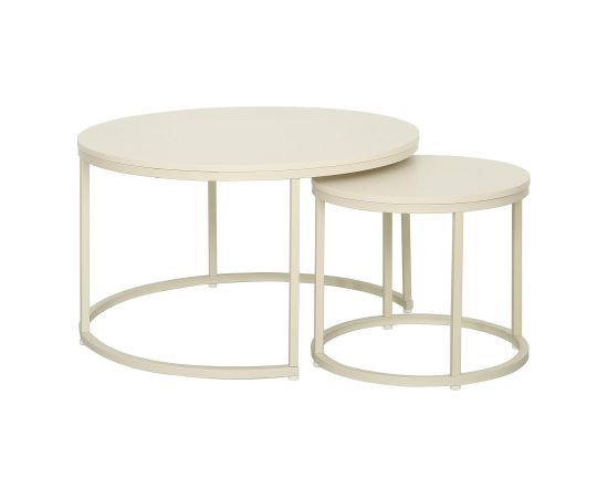 Kafijas galdiņš HEDVIG 2gab komplekts, bēša Jaunumi -Dārzam