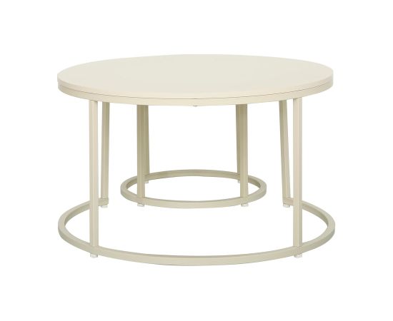 Kafijas galdiņš HEDVIG 2gab komplekts, bēša Jaunumi -Dārzam