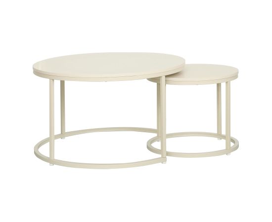 Kafijas galdiņš HEDVIG 2gab komplekts, bēša Jaunumi -Dārzam