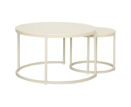 Kafijas galdiņš HEDVIG 2gab komplekts, bēša Jaunumi -Dārzam