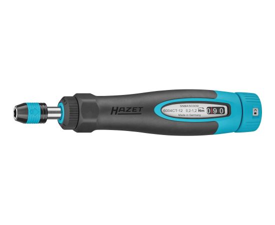 Hazet torque screwdriver 6004CT-12 black/blue, 0.2 - 1.2 Nm, 1/4" bit holder, round handle Новинки Для дома и сада 