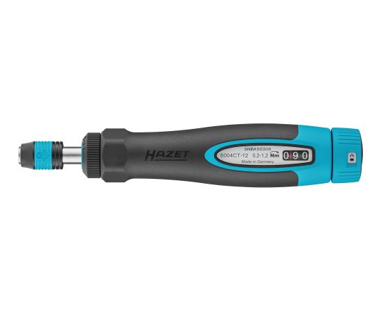 Hazet torque screwdriver 6004CT-12 black/blue, 0.2 - 1.2 Nm, 1/4" bit holder, round handle Новинки Для дома и сада 