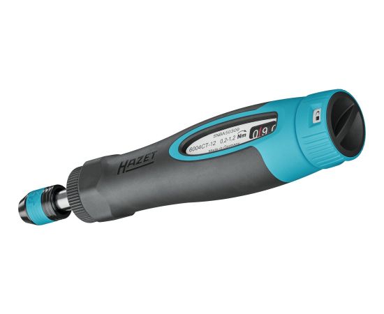 Hazet torque screwdriver 6004CT-12 black/blue, 0.2 - 1.2 Nm, 1/4" bit holder, round handle Новинки Для дома и сада 