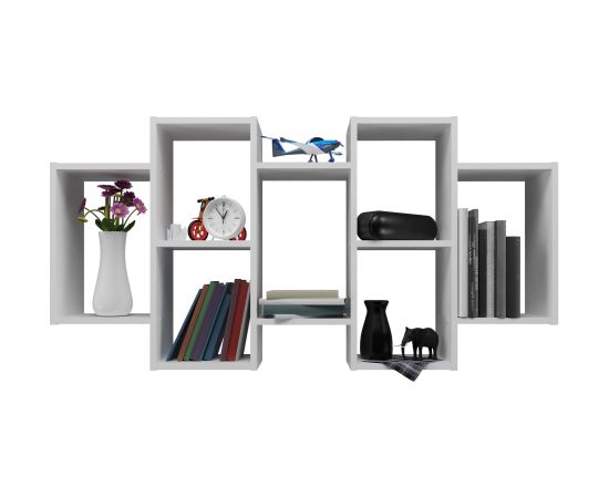 Top E Shop Wall-hung bookcase Bilbao 7.0 Wall Shelves White Новинки Для дома и сада 
