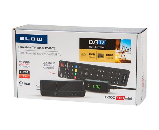 BLOW TUNER DVB-T2 6000FHD MINI H.265 Aудио-видео