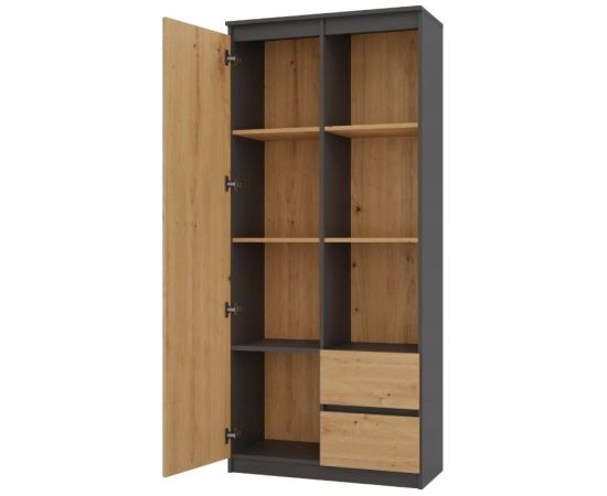 Top E Shop Topeshop RS-80 BILY ANTHRACITE/OAK ARTISAN office bookcase Новинки Для дома и сада 
