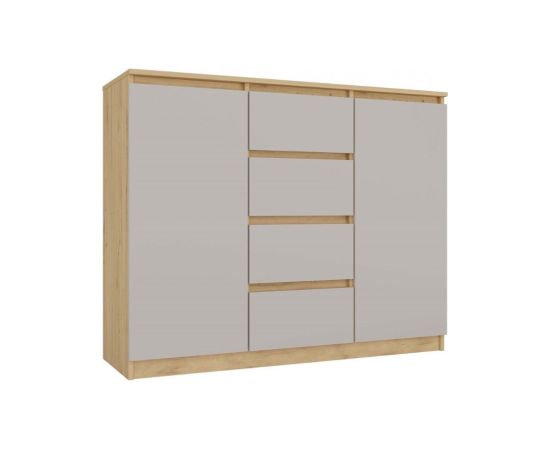 Top E Shop CHEST OF DRAWERS WITH 2 DOORS AND 4 DRAWERS, ARTISAN OAK/CASHMERE COLOUR Новинки Для дома и сада 