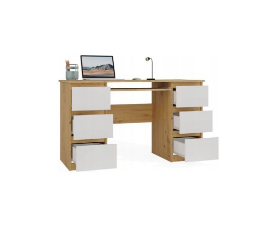 Top E Shop KUBA Desk Artisan Oak/White Set Jaunumi -Dārzam