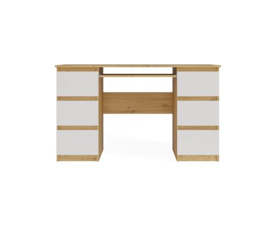 Top E Shop KUBA Desk Artisan Oak/White Set Jaunumi -Dārzam