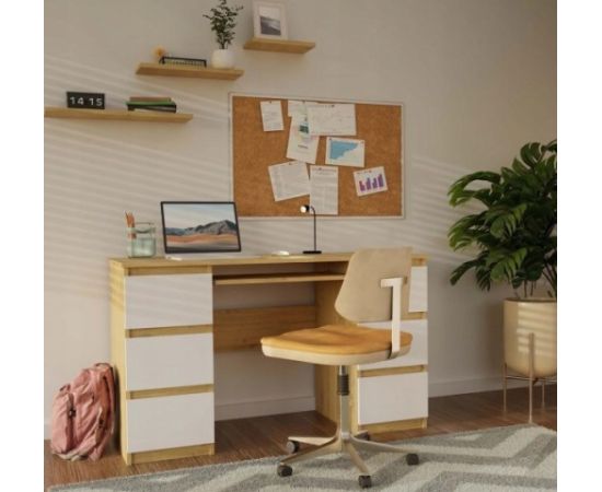Top E Shop KUBA Desk Artisan Oak/White Set Jaunumi -Dārzam