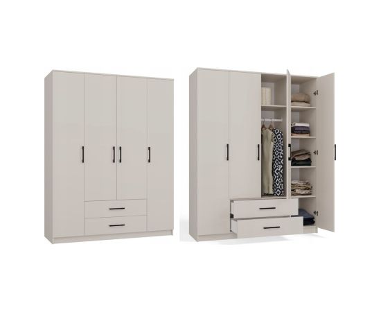 Top E Shop ROMANA wardrobe 160x205 Cashmere without mirror Шкафы