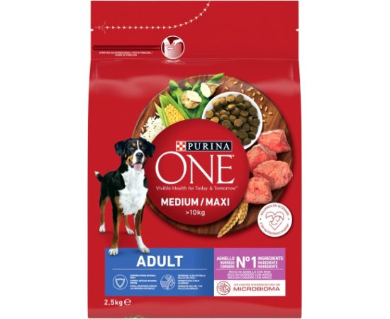 PURINA ONE MED/MAX Adult Dog Lamb & Rice 2,5kg Suņu barība
