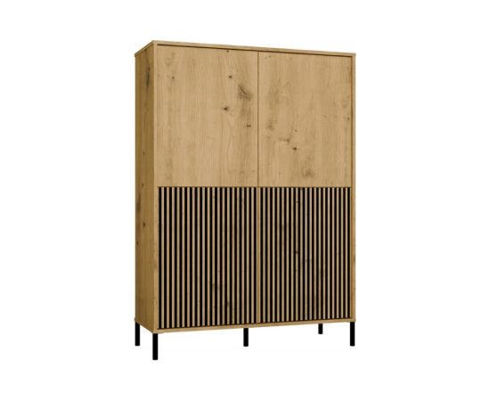 Top E Shop KAMARO 4DK SLIM/GŁ OAK ARTISAN DISPLAY CABINET Новинки Для дома и сада 