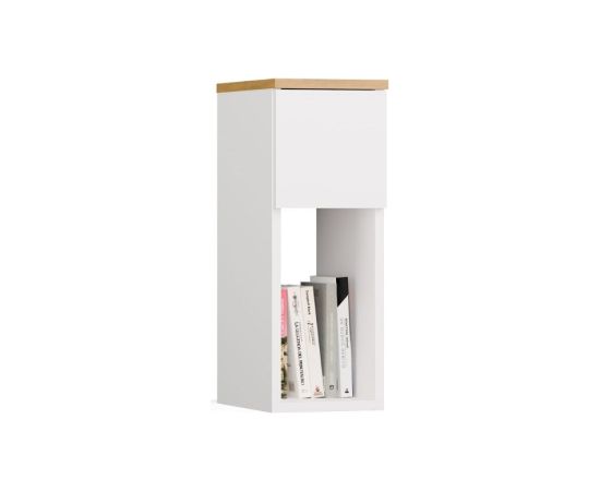 Top E Shop GALAX 20/1S WHITE/ARTISAN BEDSIDE TABLE Naktsskapīši
