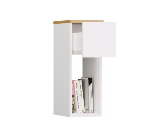 Top E Shop GALAX 20/1S WHITE/ARTISAN BEDSIDE TABLE Naktsskapīši