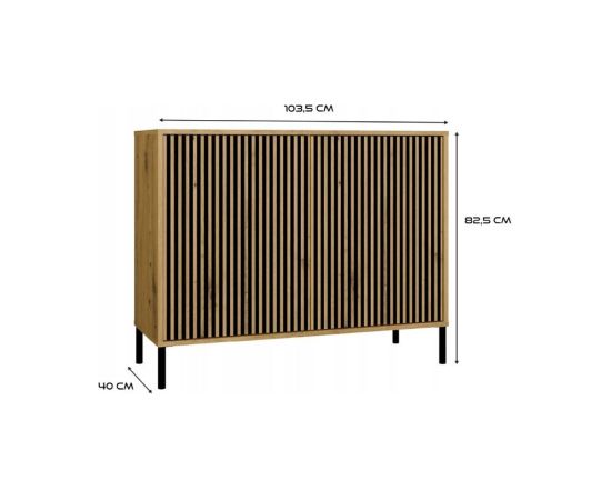 Top E Shop KAMARO 2D SLIM chest of drawers, cashmere colour Новинки Для дома и сада 