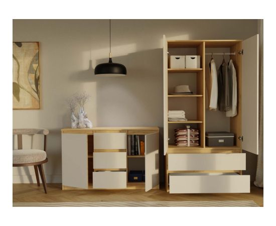 Top E Shop MALWA SS-90 wardrobe Artisan oak/cashmere Шкафы