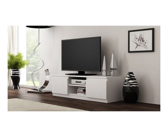 Top E Shop Topeshop RTV120 BIEL TV stand/entertainment centre 2 shelves Новинки Для дома и сада 