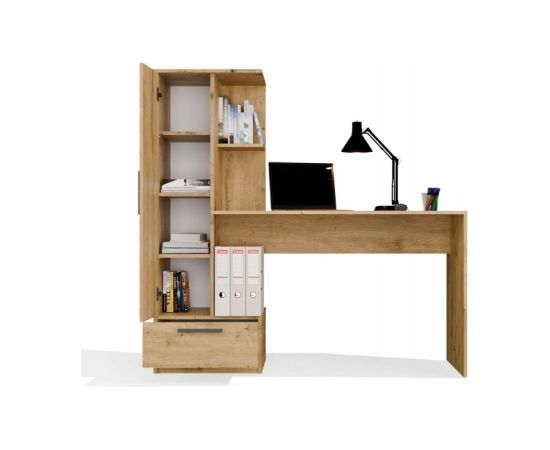Top E Shop COSMO Oak Artisan Desk + Bookcase Set Новинки Для дома и сада 