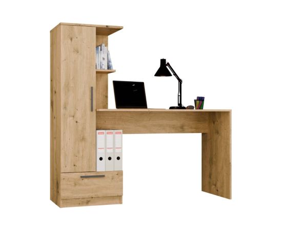 Top E Shop COSMO Oak Artisan Desk + Bookcase Set Новинки Для дома и сада 