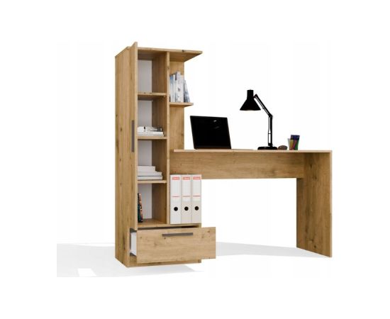 Top E Shop COSMO Oak Artisan Desk + Bookcase Set Новинки Для дома и сада 