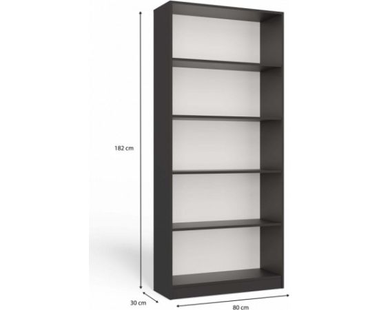 Top E Shop BOOKCASE 80 CM ANTHRACITE Jaunumi -Dārzam