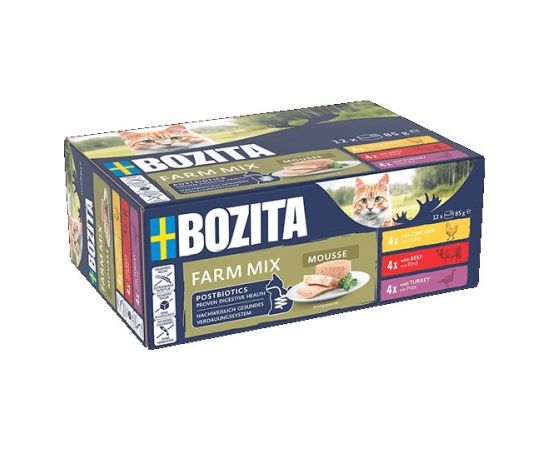 BOZITA Mousse Mix ocean - wet cat food - 12x85g Kaķu konservi