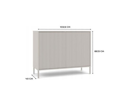 Top E Shop KAMARO 2D SLIM chest of drawers, cashmere colour Новинки Для дома и сада 