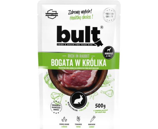 BULT Saszetka mielonka bogata w królika karma mokra dla psa 500g Suņu barība