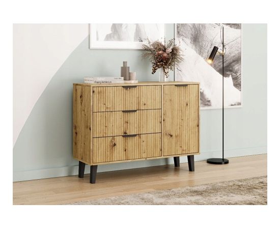 Top E Shop SCANDI 1D3S SLIM OAK ARTISAN CHEST OF DRAWERS Новинки Для дома и сада 