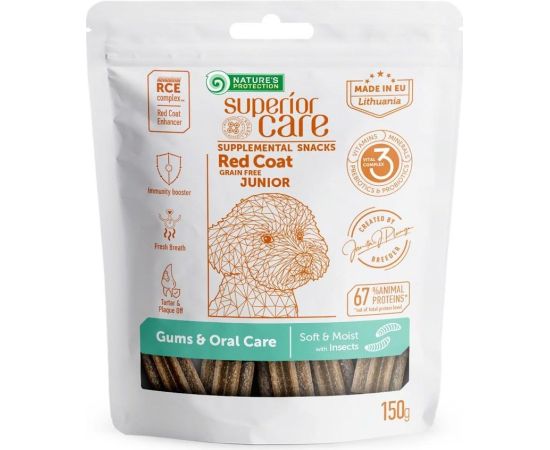 Nature's Protection Red Coat Grain with Insect 150g Suņu barība