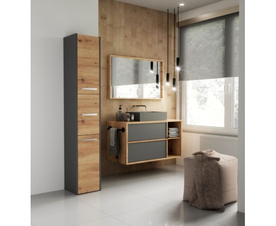 Top E Shop Topeshop S33 ANTRACYT/ARTISAN bathroom storage cabinet Oak Новинки Для дома и сада 