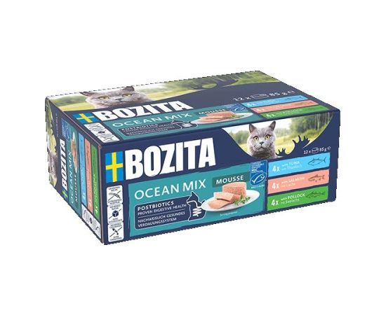 BOZITA Mousse Mix Ocean  - wet cat food - 12x85g Kaķu konservi