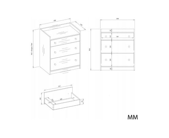 Top E Shop HOUSTON Chest of Drawers White Новинки Для дома и сада 