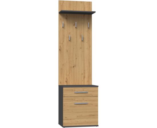 Top E Shop Topeshop DUO WIESZAK ANT/ART clothing hanger Anthracite, Oak Новинки Для дома и сада 