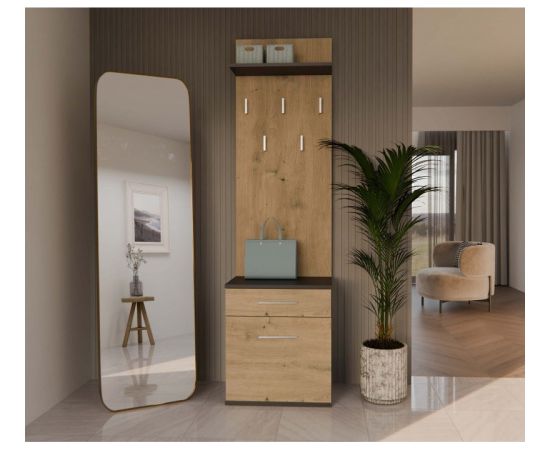 Top E Shop Topeshop DUO WIESZAK ANT/ART clothing hanger Anthracite, Oak Новинки Для дома и сада 