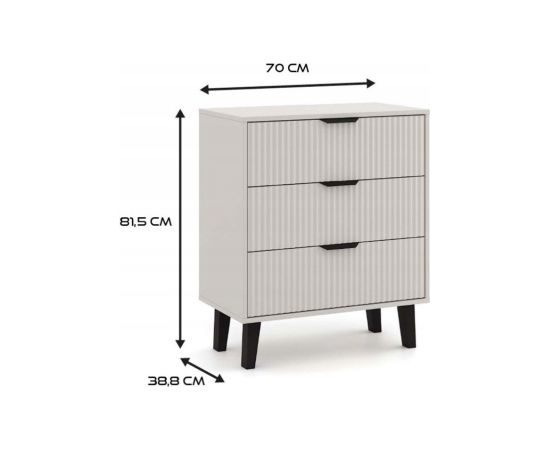 Top E Shop SCANDI 3S SLIM CHEST OF DRAWERS, CASHMERE COLOUR Новинки Для дома и сада 
