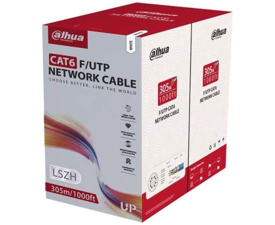 CABLE CAT6 UTP 305M WHITE/PFM923I-6FN-CD-WHITE DAHUA Tīkla vadi