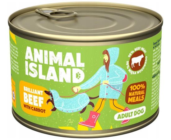 Animal Island Animal Island Wołowina z Marchewką karma pies 410g Suņu barība