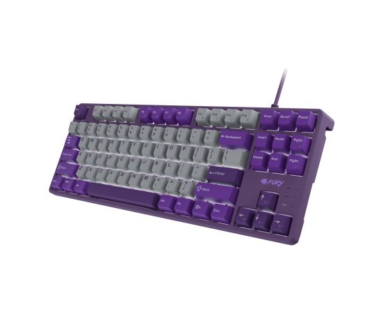 Fury Kanabo K2 Gaming Keyboard Wired US Gray/Purple USB Type-A Linear Klaviatūras