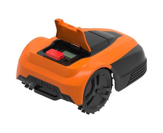 AYI Lawn Mower A1 1400i Orange/Black Mowing Area 1400 m² WiFi APP Yes (Android; iOs) Working time 120 min Brushless Motor Maximum Incline 37 % Speed 22 m/min Waterproof IPX4 68 dB 5200 mAh 180 m boundary wire; 180 pcs. staples; 10 x Cutting Blade Screws;  Газонокосилки-роботы
