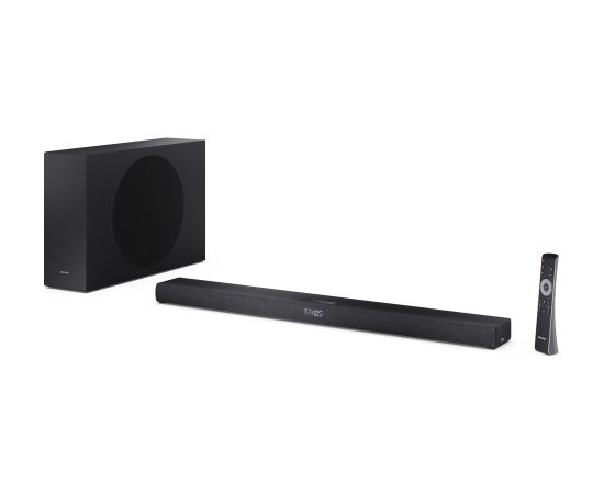 Sharp 2.1ch Ultra-slim Dolby Atmos/DTS Virtual: X Soundbar with Wireless Subwoofer HT-SBW320 360 W Bluetooth Black Wireless connection Bezvadu skaļruņi