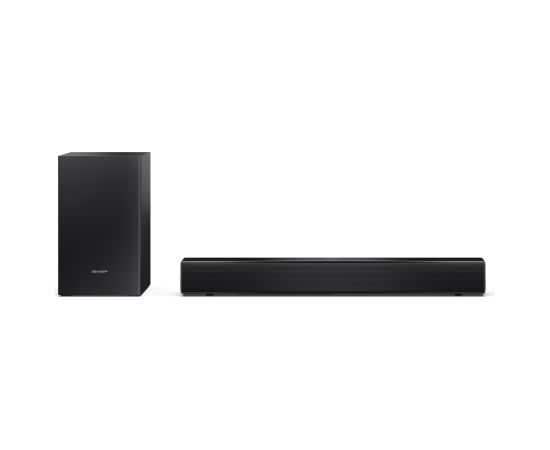 Sharp Compact 2.1 Soundbar with Wireless Subwoofer HT-SBW121 240 W Bluetooth Black Wireless connection Bezvadu skaļruņi