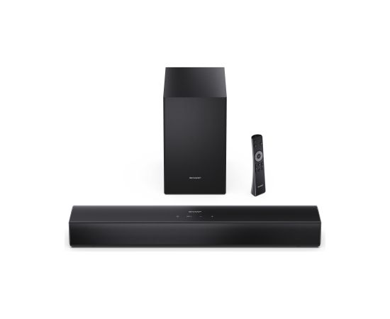 Sharp Compact 2.1 Soundbar with Wireless Subwoofer HT-SBW121 240 W Bluetooth Black Wireless connection Bezvadu skaļruņi