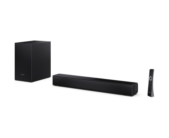 Sharp Compact 2.1 Soundbar with Wireless Subwoofer HT-SBW121 240 W Bluetooth Black Wireless connection Bezvadu skaļruņi