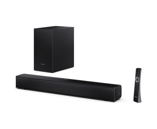 Sharp Compact 2.1 Soundbar with Wireless Subwoofer HT-SBW121 240 W Bluetooth Black Wireless connection Bezvadu skaļruņi