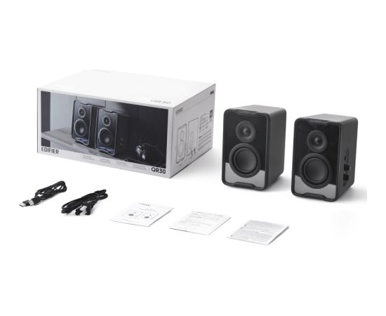 Edifier Speaker System QR30 15W+15 W Bluetooth Black Wireless connection Bezvadu skaļruņi