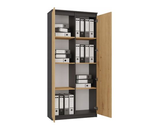 Top E Shop RS-80 HEMN OFFICE SHELVING UNIT, ANTHRACITE/ARTISAN OAK Новинки Для дома и сада 